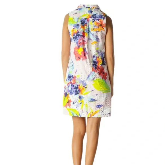 Trina Turk NWT Floral Print Eyelet Dress Womens Size 12 brand new - Picture 11 of 14